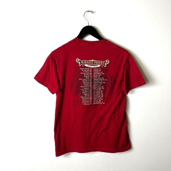 The Band Perry 2012 Graphic Tee Small Red Ringspun Cotton Unisex Fit - Picture 3 of 16